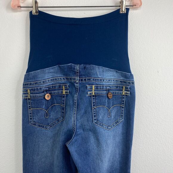 Jet Set Motherhood Maternity Jeans Small Full Belly Panel Pullon Flared Low Rise - Picture 6 of 16